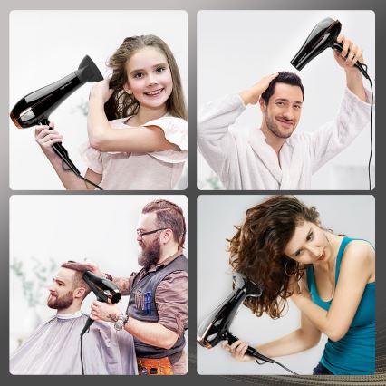 Aigostar - Hairdryer 2400W/230V svart/koppar