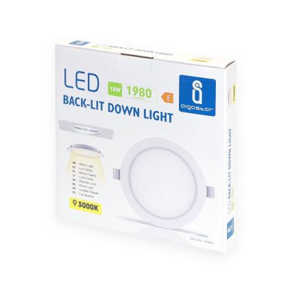 Aigostar - Infälld LED-armatur 18W/230V 3000K Ø 22,2 cm vit