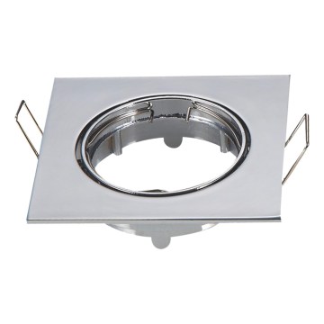 Aigostar - Infällningsram för GU10 8,2x8,2 cm blank krom