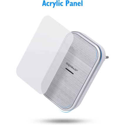 Aigostar - KIT 2x Plugin trådlös dörrklocka 230V/12V IP44 silver