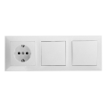 Aigostar - KIT 2x Väggbrytare för kontakt med uttag 1x16A/250V SCHUKO