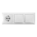 Aigostar - KIT 2x Väggbrytare för kontakt med uttag 1x16A/250V SCHUKO