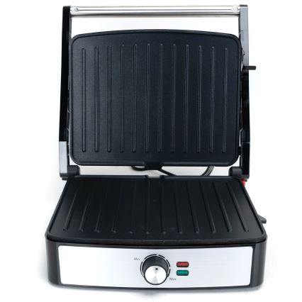 Aigostar - Kontaktgrill 2200W/230V svart/rostfritt stål