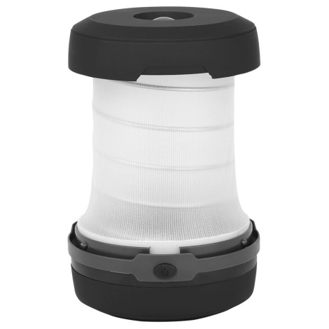 Aigostar - LED Bärbar hopfällbar lampa LED/1,4W/3xAA svart/grå