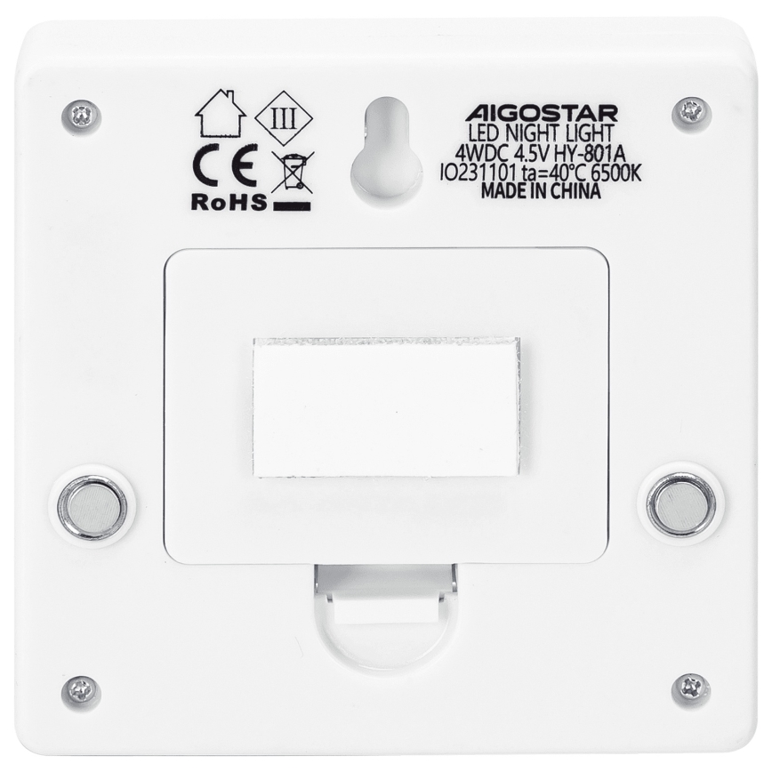 Aigostar - LED Bärbar nattlampa LED/3xAAA 6500K