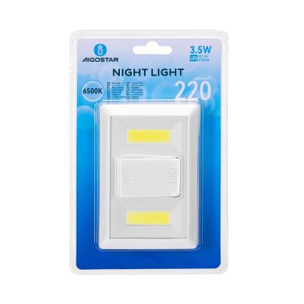 Aigostar - LED bärbar nattlampa LED/4xAAA 6500K