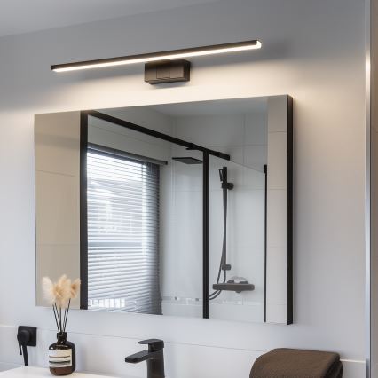 Aigostar - LED-belysning för badrumsspegel LED/12W/230V 4000K 60 cm IP44 svart
