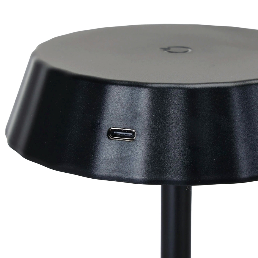 Aigostar - dimbar LED-skrivbordslampa AMBIENT LED/2,4W/5V 3000-6500K svart 2000 mAh