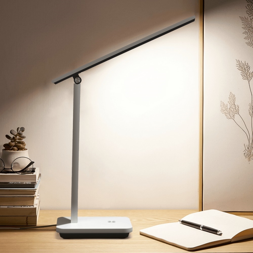 Aigostar - LED Dimbar bordslampa LED/5W/5V 3000-6500K vit/svart