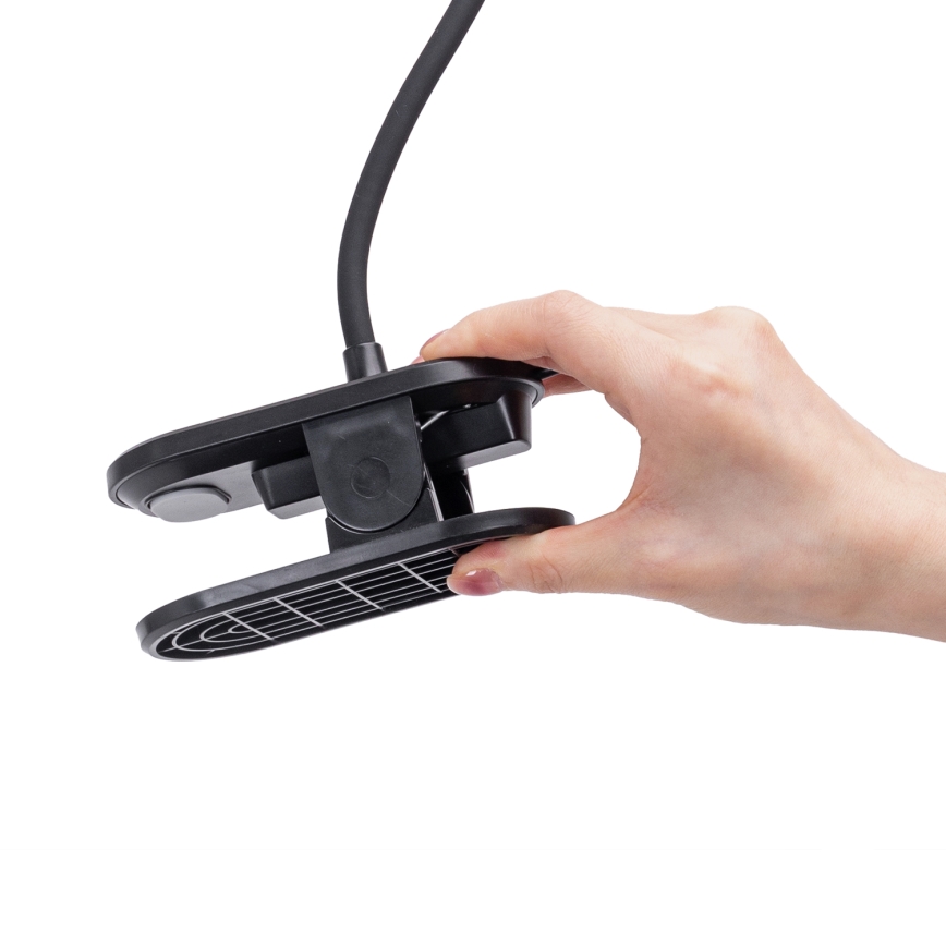 Aigostar - LED Dimbar bordslampa med klämma LED/2,5W/5V svart