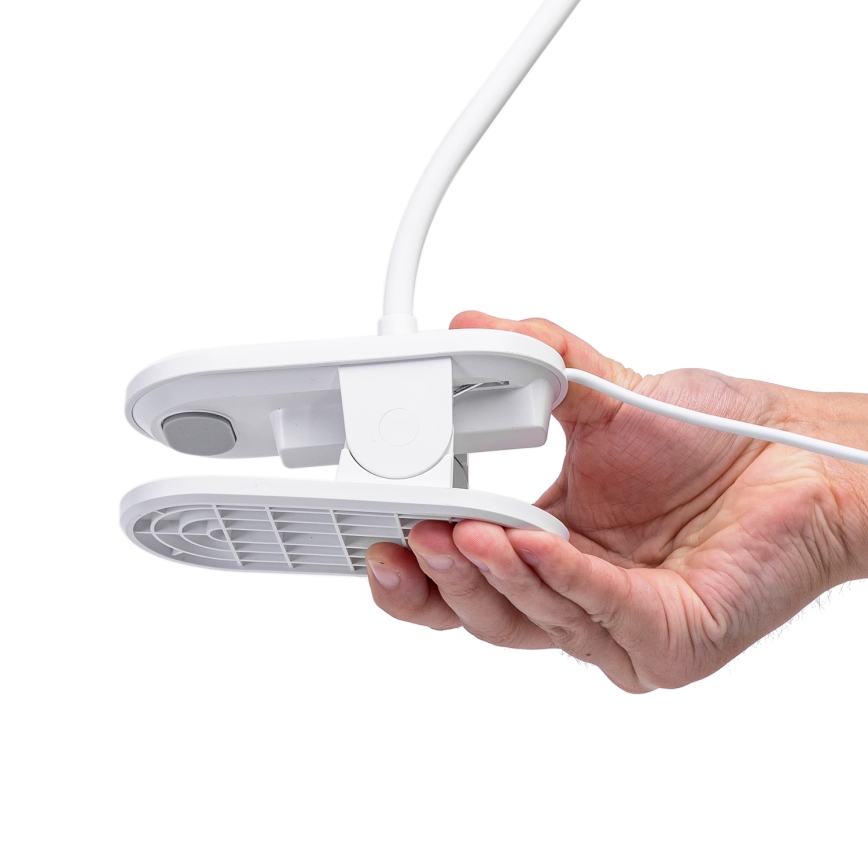 Aigostar - LED Dimbar bordslampa med klämma LED/2,5W/5V vit