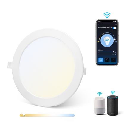 Aigostar - LED dimbar infälld taklampa 18W/230V Ø 22 cm Wi-Fi