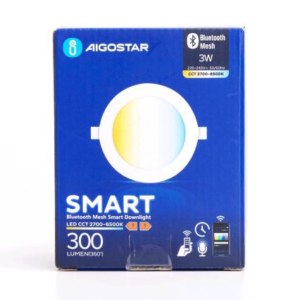 Aigostar - LED dimbar infälld taklampa MESH LED/3W/230V 2700-6500K vit