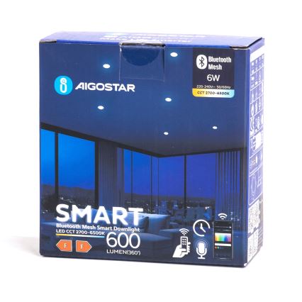 Aigostar - LED Utomhus dimbar infälld armatur MESH LED/6W/230V 2700-6500K IP44 vit