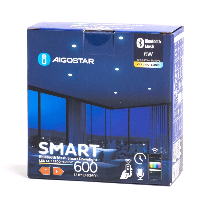 Aigostar - LED Utomhus dimbar infälld armatur MESH LED/6W/230V 2700-6500K IP44 vit