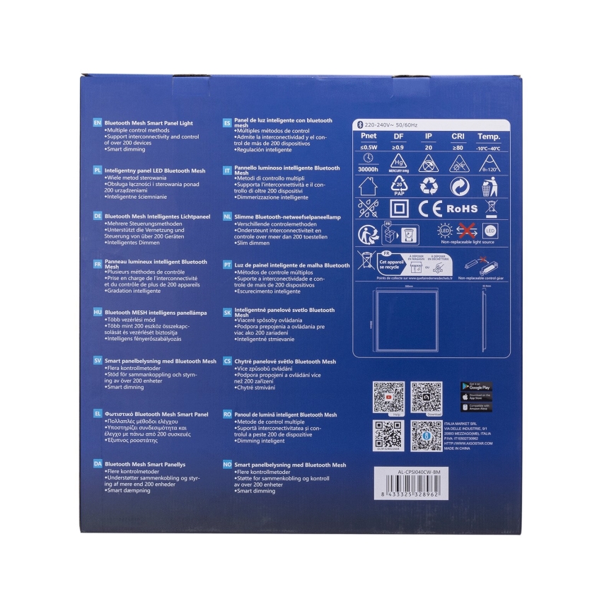 Aigostar - LED dimbar infälld panel MESH LED/36W/230V 2700-6500K 60x60 cm