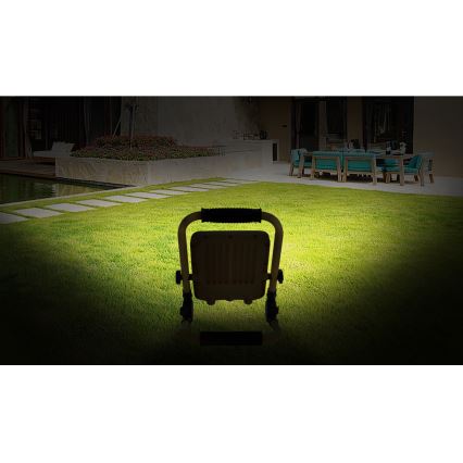 Aigostar - LED dimbar uppladdningsbar strålkastare LED/100W/5V 6500K IP65 15000 mAh