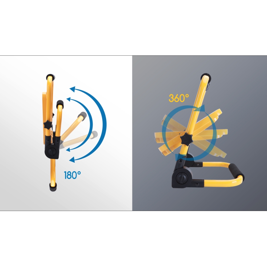 Aigostar - LED dimbar uppladdningsbar strålkastare LED/100W/5V 6500K IP65 15000 mAh