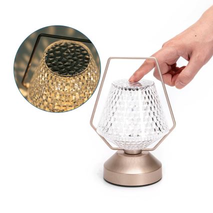 Aigostar - LED Dimbart uppladdningsbart skrivbordslampa LED/1W/5V 2700/4000/6500K 1800mAh 20 cm