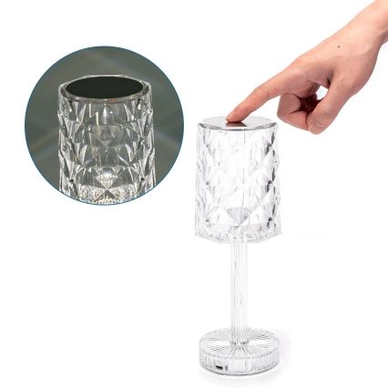 Aigostar - LED Dimbart uppladdningsbart skrivbordslampa LED/1W/5V 2700/4000/6500K 1800mAh 26 cm