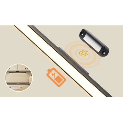 Aigostar - LED dimbar uppladdningsbar spegelbelysning LED/2,9W/5V 2000 mAh