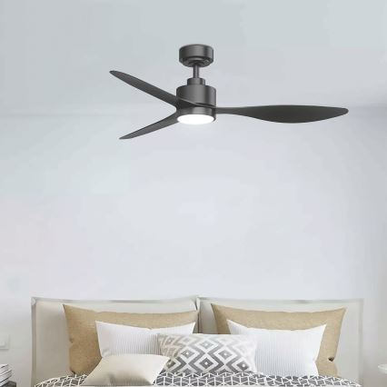 Aigostar - LED Dimbar takfläkt LED/20W/230V 2700-6500K 132cm svart + fjärrkontroll