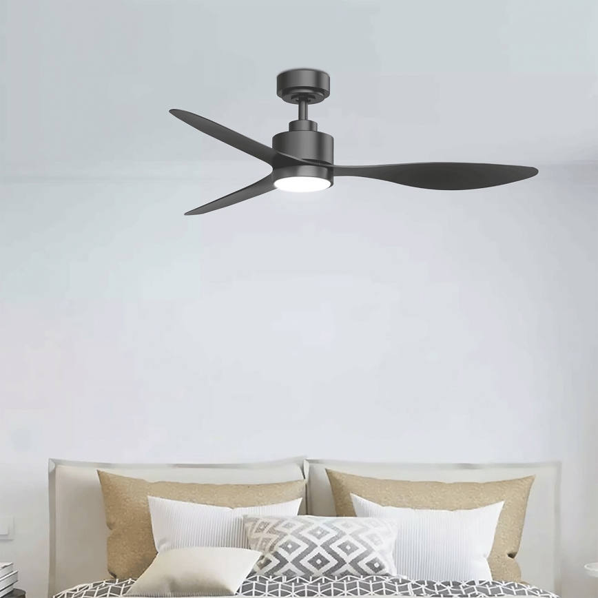 Aigostar - LED Dimbar takfläkt LED/20W/230V 2700-6500K 132cm svart + fjärrkontroll