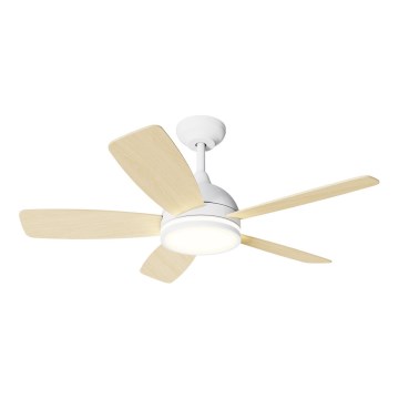 Aigostar - LED Dimbar takfläkt LED/20W/230V 2700-6500K 132cm vit/beige + fjärrkontroll