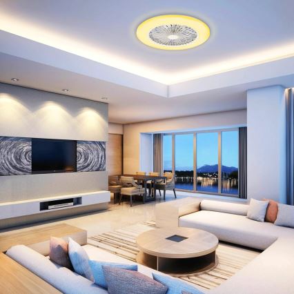 Aigostar - LED Dimbar takfläkt LED/40W/230V 2700-6500K diameter 49 cm + fjärrkontroll vit