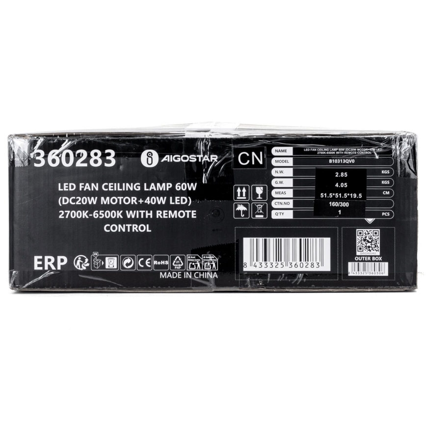 Aigostar - LED Dimbar takfläkt LED/40W/230V 2700-6500K diameter 48 cm + fjärrkontroll vit