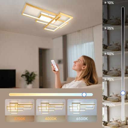 Aigostar - LED Dimbar taklampa LED/38W/230V 2700-6500K + fjärrkontroll
