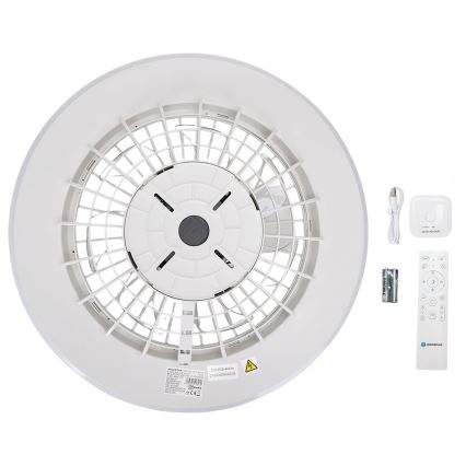 Aigostar - LED Dimbar taklampa med fläkt MESH LED/40W/230V 2700-6500K vit + fjärrkontroll