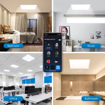 Aigostar - LED dimbar infälld panel 32W/230V Wi-Fi 60x60 cm