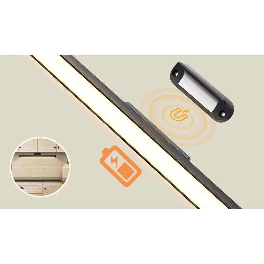 Aigostar - Dimmbar uppladdningsbar LED-spegelbelysning LED/2,9W/5V 2000 mAh