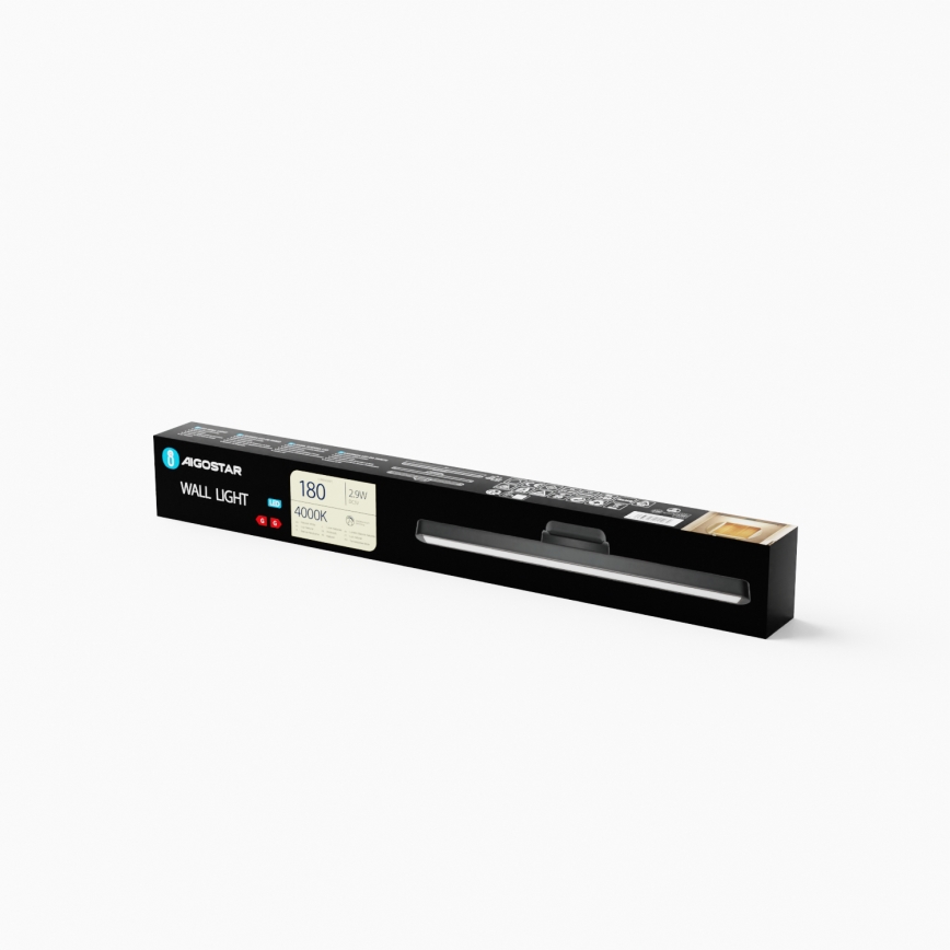 Aigostar - Dimmbar uppladdningsbar LED-spegelbelysning LED/2,9W/5V 2000 mAh