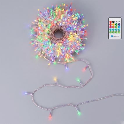 Aigostar - LED dimbar utomhus julslinga med rörelsesensor 100xLED/3xAA 12m flerfärgad + fjärrkontroll