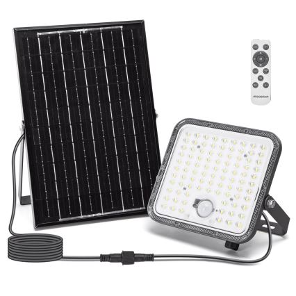 Aigostar - LED-dimmbar solcellsstrålkastare med rörelsesensor LED/120W/3,4V 6500K IP66 8000 mAh + fjärrkontroll