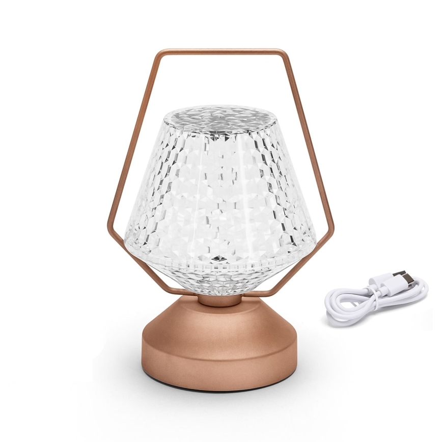 Aigostar - LED Dimbart uppladdningsbart skrivbordslampa LED/1W/5V 2700/4000/6500K 1800mAh 20 cm