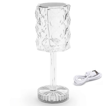 Aigostar - LED Dimbart uppladdningsbart skrivbordslampa LED/1W/5V 2700/4000/6500K 1800mAh 26 cm