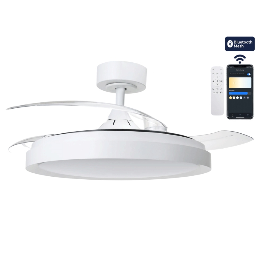 Aigostar - Dimbart LED-takfläkt LED/50W/230V 2700–6500K Ø 106 cm vit + fjärrkontroll