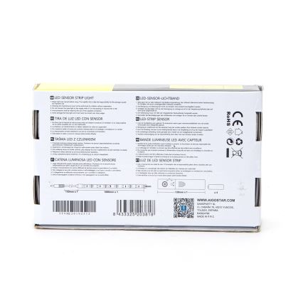 Aigostar - LED-dimbart ljusslinga med sensor 1m LED/2W/4xAAA 3000K IP65