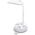 Aigostar - LED-dimmerbar skrivbordslampa med eluttag och USB-port LED/4,6W/230V 3000/4000/6500K vit