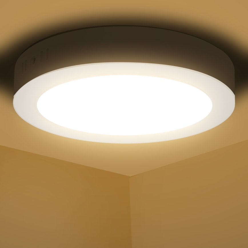 Aigostar - LED Fäst taklampa LED/18W/230V diameter 22,6 cm 3000K vit
