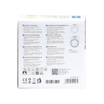 Aigostar - LED Fäst taklampa LED/6W/230V diameter 12,3 cm 3000K vit