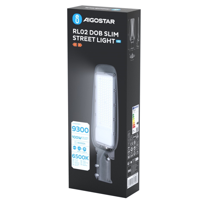 Aigostar - LED gatlampa SLIM LED/100W/230V 6500K IP65