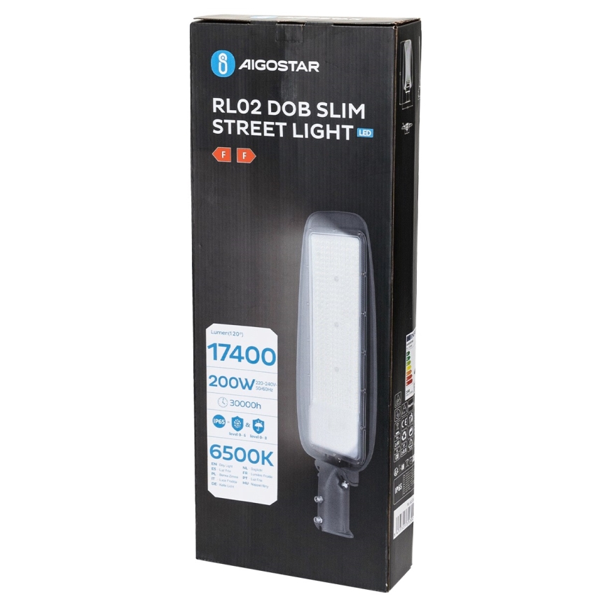 Aigostar - LED gatlykta SLIM LED/200W/230V 6500K IP65