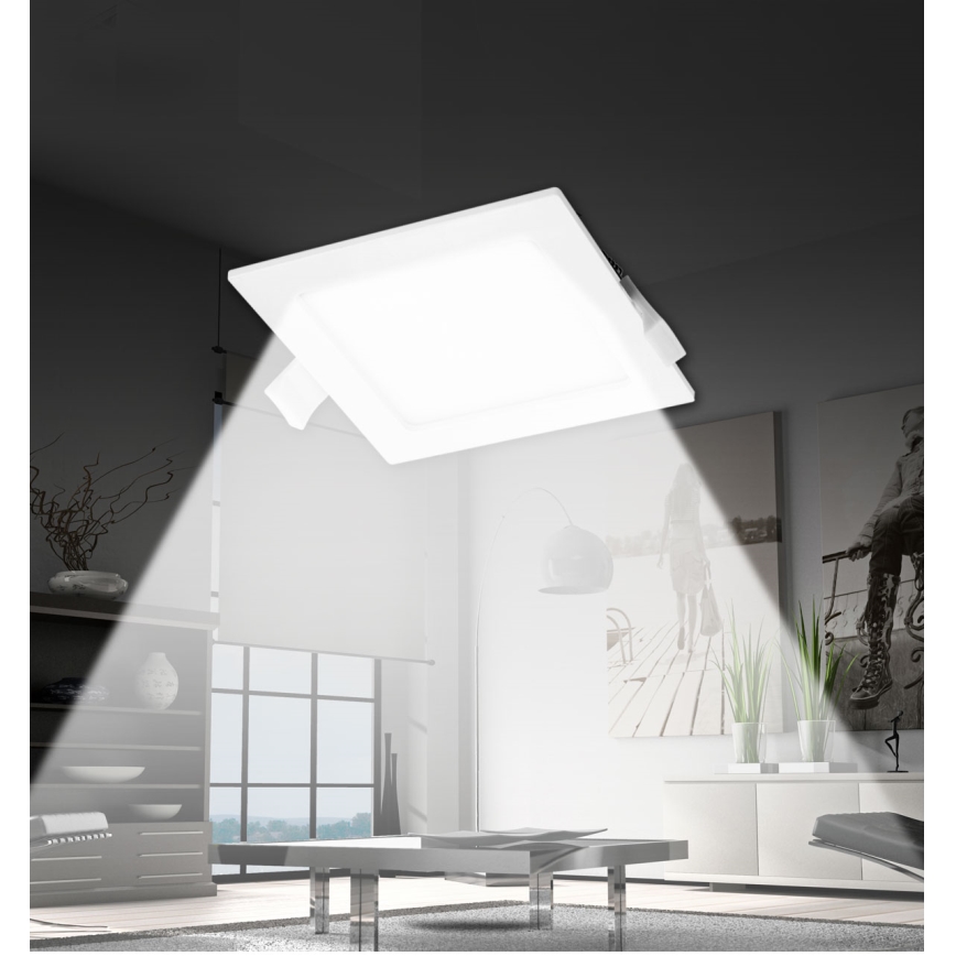 Aigostar - LED infälld belysning LED/12W/230V 16,5x16,5 cm 3000K vit