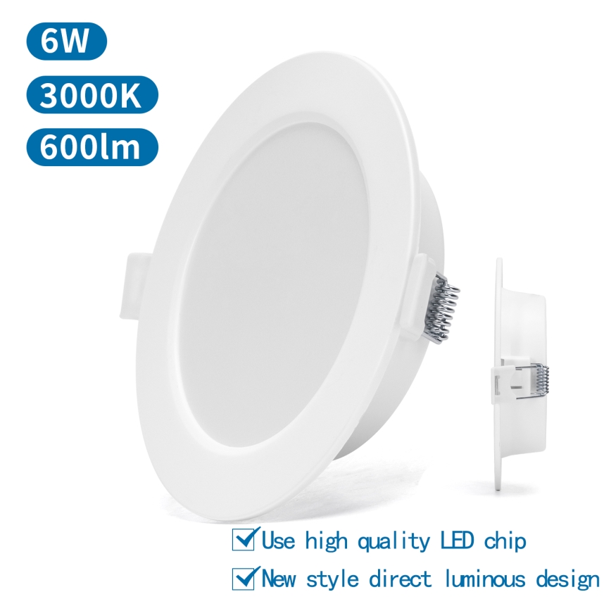 Aigostar - LED infälld belysning LED/6W/230V 3000K diameter 11,8 cm vit