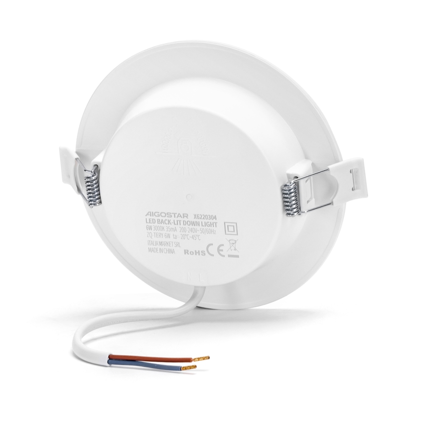Aigostar - LED infälld belysning LED/6W/230V 3000K diameter 11,8 cm vit