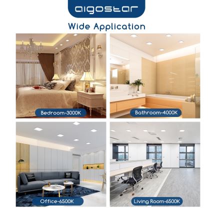 Aigostar - LED infälld takarmatur LED/6W/230V 6500K 12x12 cm vit